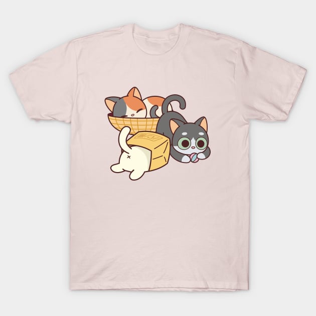 Tokaido Cats Kawaii T-Shirt by kudasai